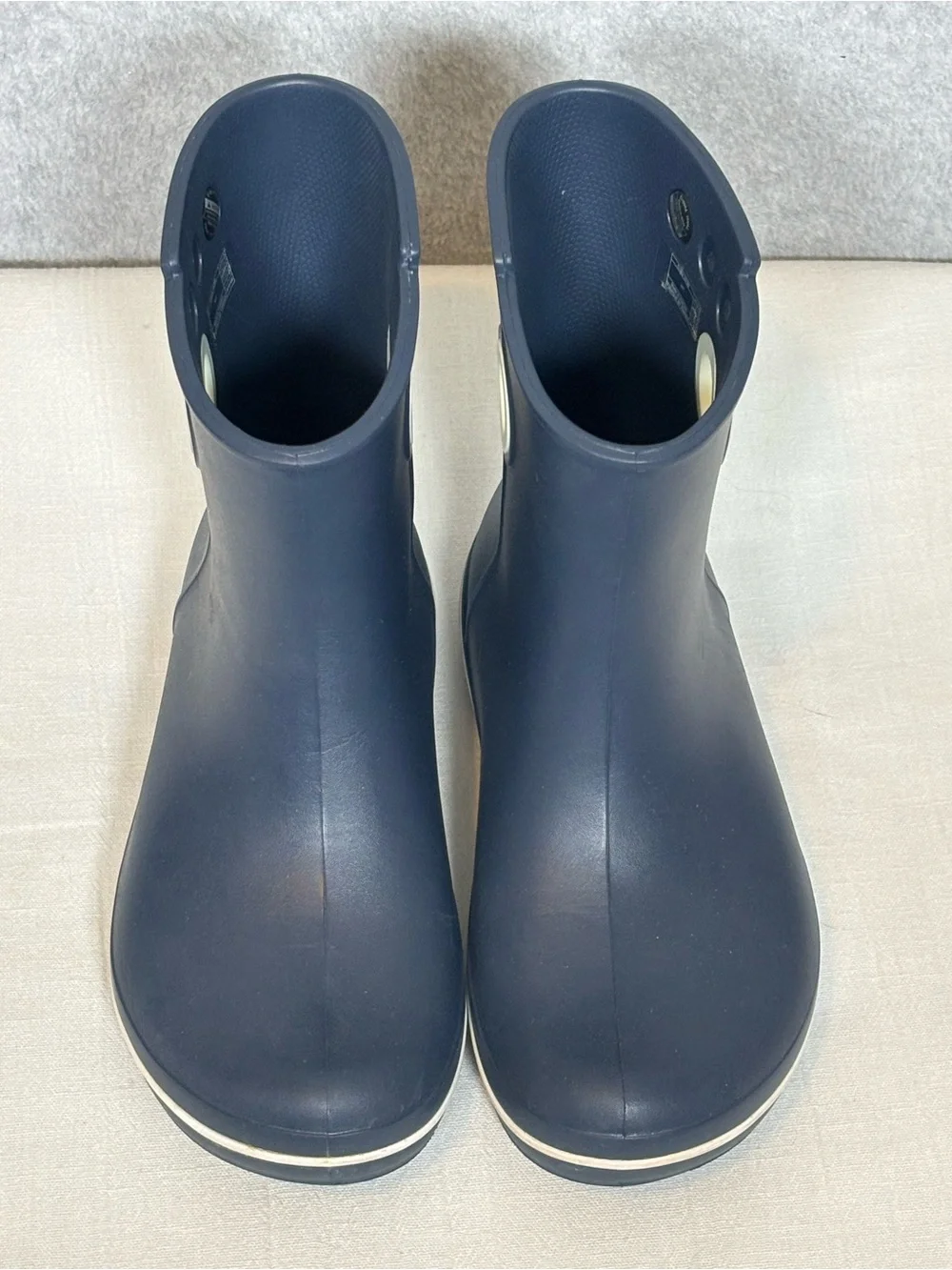 Crocs Jaunt Shorty Waterproof Ankle Rain Boots-Navy Blue-Women Size 7